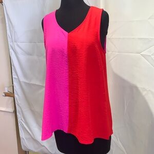 NWT color block sleeveless  shirt